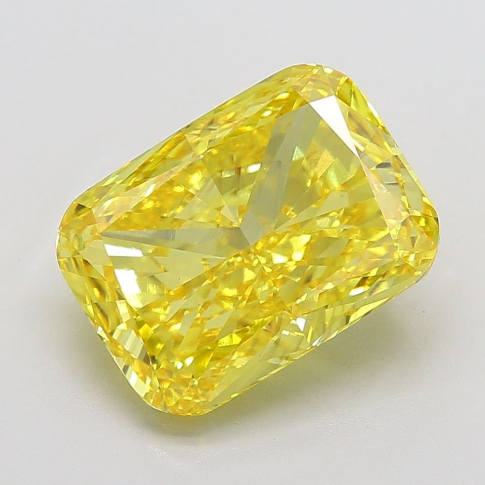 Loose Diamond - CUSHION MODIFIED 10.03ct Fancy Vivid Yellow VS2: Loose Diamond - CUSHION MODIFIED 10.03ct Fancy Vivid Yellow VS2 Source: This is a real non-mined Diamond that has been grown in a lab Shape: CUSHION MODIFIED Carats: 10.03 Color: Fancy Vivid Yellow Ce
