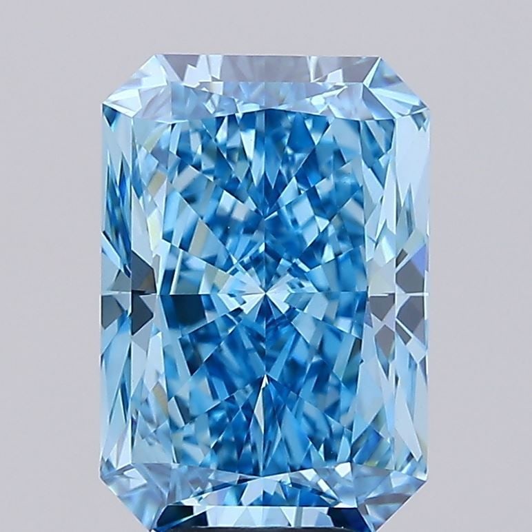 Loose Diamond - RADIANT 5.52ct Fancy Vivid Blue VVS2: Loose Diamond - RADIANT 5.52ct Fancy Vivid Blue VVS2 Source: This is a real non-mined Diamond that has been grown in a lab Shape: RADIANT Carats: 5.52 Color: Fancy Vivid Blue Certification: IGI Video: