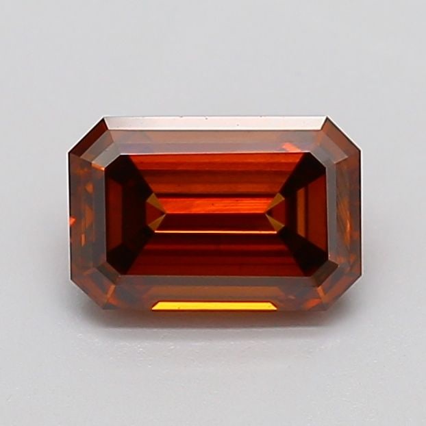 Loose Diamond - EMERALD 1.04ct Fancy Deep Orange VS1: Loose Diamond - EMERALD 1.04ct Fancy Deep Orange VS1 Source: This is a real non-mined Diamond that has been grown in a lab Shape: EMERALD Carats: 1.04 Color: Fancy Deep Orange Certification: IGI Video