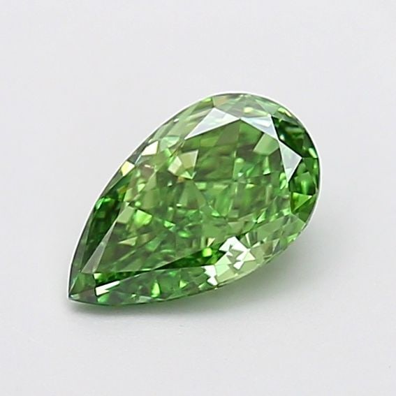 Loose Diamond - PEAR 1.01ct Fancy Vivid Green VS2: Loose Diamond - PEAR 1.01ct Fancy Vivid Green VS2 Source: This is a real non-mined Diamond that has been grown in a lab Shape: PEAR Carats: 1.01 Color: Fancy Vivid Green Certification: IGI Video:
