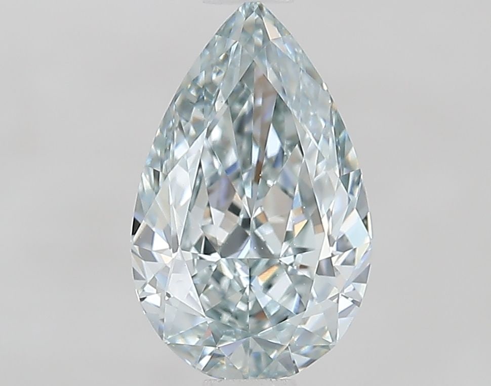 Loose Diamond - PEAR 1.09ct Fancy Light Blue Green VVS2: Loose Diamond - PEAR 1.09ct Fancy Light Blue Green VVS2 Source: This is a real non-mined Diamond that has been grown in a lab Shape: PEAR Carats: 1.09 Color: Fancy Light Blue Green Certification: IGI 
