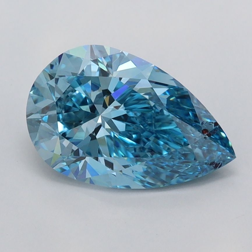 Loose Diamond - PEAR 1.53ct Fancy Vivid Blue VVS2: Loose Diamond - PEAR 1.53ct Fancy Vivid Blue VVS2 Source: This is a real non-mined Diamond that has been grown in a lab Shape: PEAR Carats: 1.53 Color: Fancy Vivid Blue Certification: IGI Video: