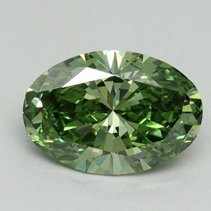 Loose Diamond - OVAL 0.9ct Fancy Vivid Green VS1: Loose Diamond - OVAL 0.9ct Fancy Vivid Green VS1 Source: This is a real non-mined Diamond that has been grown in a lab Shape: OVAL Carats: 0.9 Color: Fancy Vivid Green Certification: IGI Video: