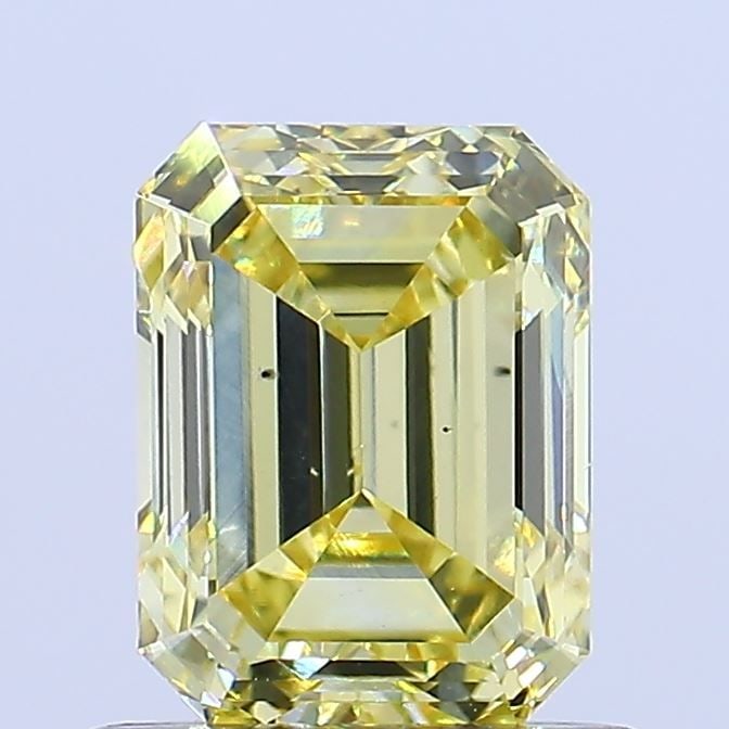 Loose Diamond - EMERALD 0.86ct Fancy Intense Yellow VS2: Loose Diamond - EMERALD 0.86ct Fancy Intense Yellow VS2 Source: This is a real non-mined Diamond that has been grown in a lab Shape: EMERALD Carats: 0.86 Color: Fancy Intense Yellow Certification: IGI