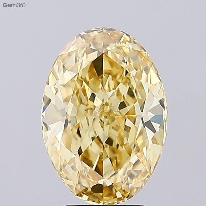 Loose Diamond - OVAL 4.18ct Fancy Intense Yellow VS1: Loose Diamond - OVAL 4.18ct Fancy Intense Yellow VS1 Source: This is a real non-mined Diamond that has been grown in a lab Shape: OVAL Carats: 4.18 Color: Fancy Intense Yellow Certification: IGI Video