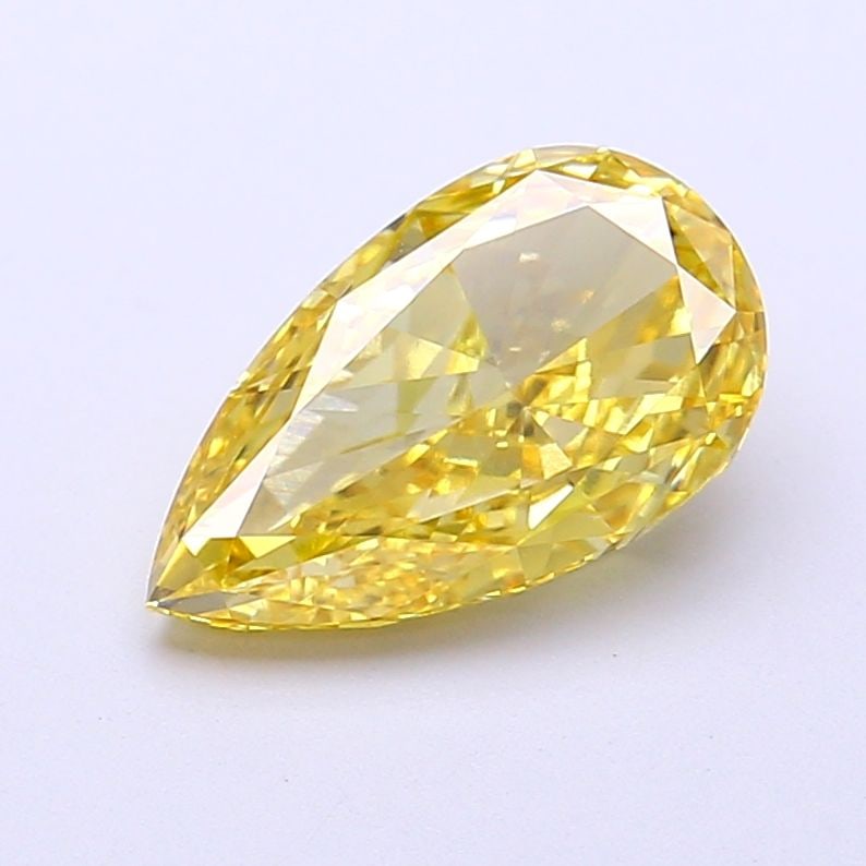 Loose Diamond - PEAR 2.01ct Fancy Intense Yellow VVS2: Loose Diamond - PEAR 2.01ct Fancy Intense Yellow VVS2 Source: This is a real non-mined Diamond that has been grown in a lab Shape: PEAR Carats: 2.01 Color: Fancy Intense Yellow Certification: IGI Vide