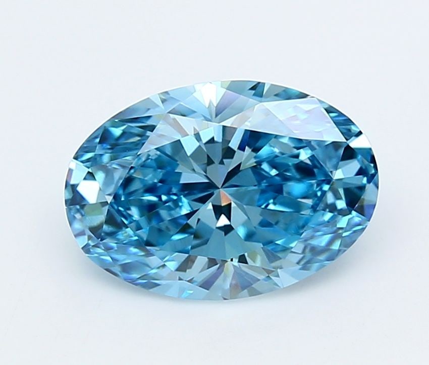 Loose Diamond - OVAL 3.02ct Fancy Vivid Blue VVS2: Loose Diamond - OVAL 3.02ct Fancy Vivid Blue VVS2 Source: This is a real non-mined Diamond that has been grown in a lab Shape: OVAL Carats: 3.02 Color: Fancy Vivid Blue Certification: IGI Video: