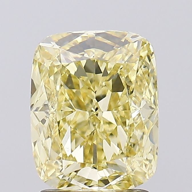 Loose Diamond - CUSHION MODIFIED 2.02ct Fancy Intense Yellow VS1: Loose Diamond - CUSHION MODIFIED 2.02ct Fancy Intense Yellow VS1 Source: This is a real non-mined Diamond that has been grown in a lab Shape: CUSHION MODIFIED Carats: 2.02 Color: Fancy Intense Yellow 