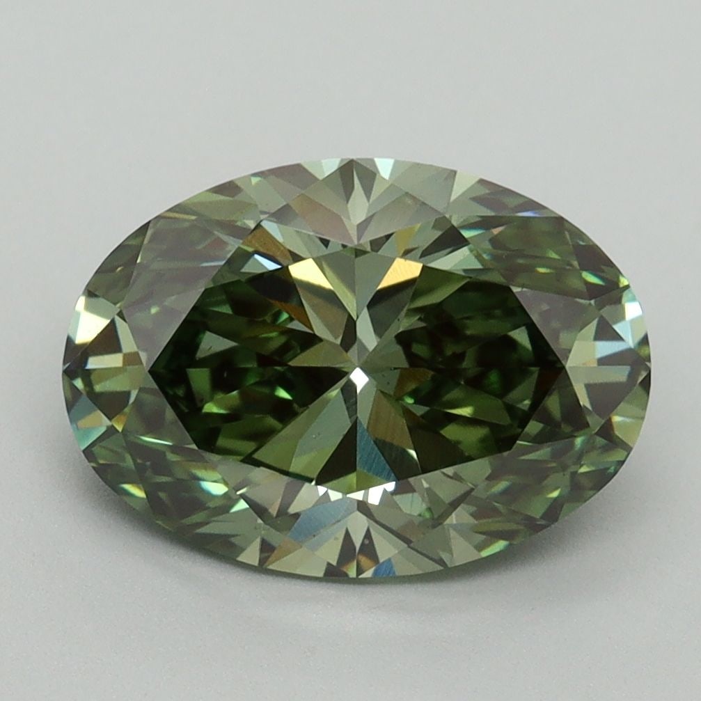 Loose Diamond - OVAL 3.07ct Fancy Vivid Green VS2: Loose Diamond - OVAL 3.07ct Fancy Vivid Green VS2 Source: This is a real non-mined Diamond that has been grown in a lab Shape: OVAL Carats: 3.07 Color: Fancy Vivid Green Certification: IGI Video: