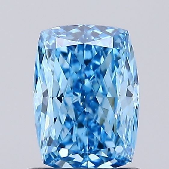 Loose Diamond - CUSHION MODIFIED 1.0ct Fancy Vivid Blue VS1: Loose Diamond - CUSHION MODIFIED 1.0ct Fancy Vivid Blue VS1 Source: This is a real non-mined Diamond that has been grown in a lab Shape: CUSHION MODIFIED Carats: 1.0 Color: Fancy Vivid Blue Certificat