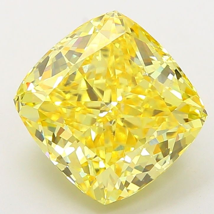 Loose Diamond - CUSHION MODIFIED 6.52ct Fancy Vivid Yellow VS1: Loose Diamond - CUSHION MODIFIED 6.52ct Fancy Vivid Yellow VS1 Source: This is a real non-mined Diamond that has been grown in a lab Shape: CUSHION MODIFIED Carats: 6.52 Color: Fancy Vivid Yellow Cert