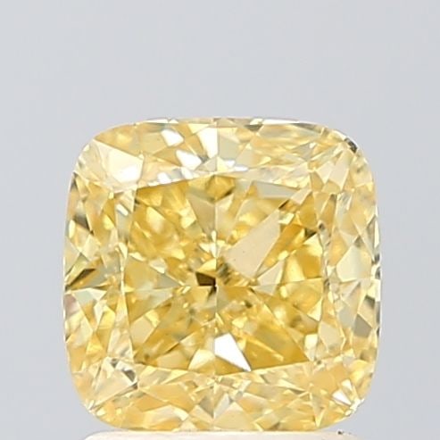Loose Diamond - CUSHION BRILLIANT 1.45ct Yellow VS1: Loose Diamond - CUSHION BRILLIANT 1.45ct Yellow VS1 Source: This is a real non-mined Diamond that has been grown in a lab Shape: CUSHION BRILLIANT Carats: 1.45 Color: Yellow Certification: NONE Video: