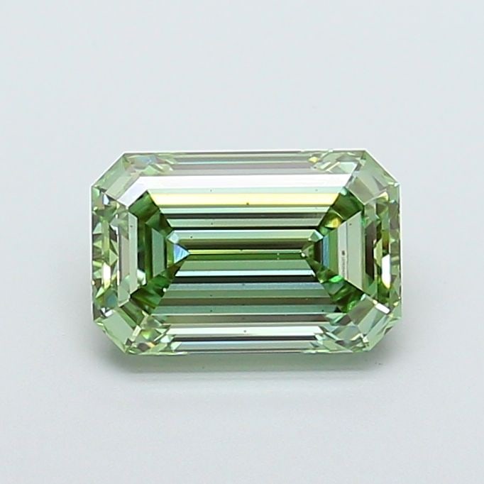 Loose Diamond - EMERALD 3.02ct Fancy Vivid Green VS2: Loose Diamond - EMERALD 3.02ct Fancy Vivid Green VS2 Source: This is a real non-mined Diamond that has been grown in a lab Shape: EMERALD Carats: 3.02 Color: Fancy Vivid Green Certification: IGI Video