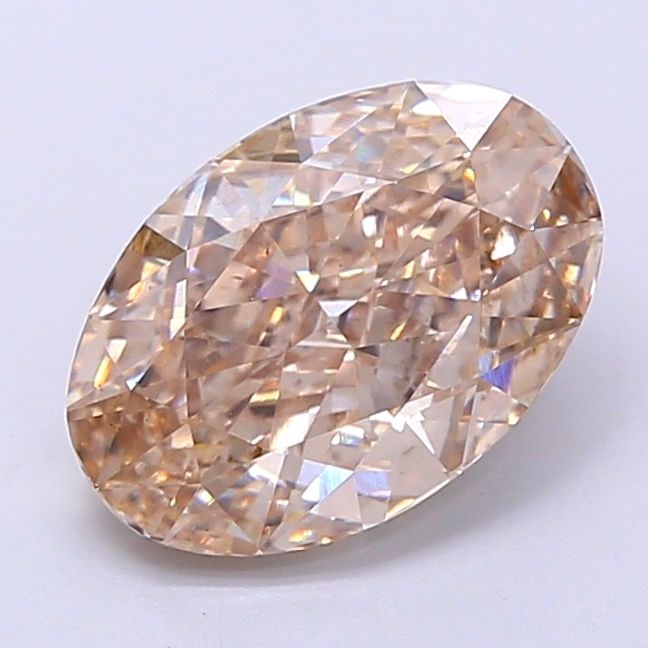 Loose Diamond - OVAL 2.53ct Fancy Light Brown VS1: Loose Diamond - OVAL 2.53ct Fancy Light Brown VS1 Source: This is a real non-mined Diamond that has been grown in a lab Shape: OVAL Carats: 2.53 Color: Fancy Light Brown Certification: IGI Video: