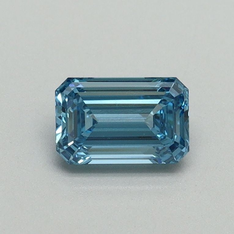 Loose Diamond - EMERALD 0.55ct Fancy Vivid Blue VS1: Loose Diamond - EMERALD 0.55ct Fancy Vivid Blue VS1 Source: This is a real non-mined Diamond that has been grown in a lab Shape: EMERALD Carats: 0.55 Color: Fancy Vivid Blue Certification: IGI Video: