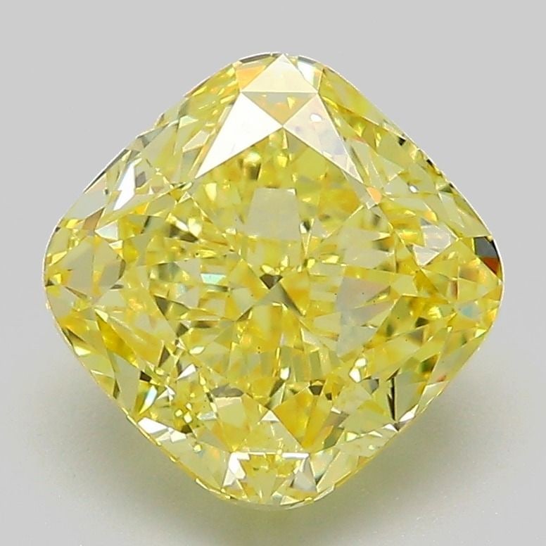 Loose Diamond - CUSHION MODIFIED 3.04ct Fancy Intense Yellow VS1: Loose Diamond - CUSHION MODIFIED 3.04ct Fancy Intense Yellow VS1 Source: This is a real non-mined Diamond that has been grown in a lab Shape: CUSHION MODIFIED Carats: 3.04 Color: Fancy Intense Yellow 