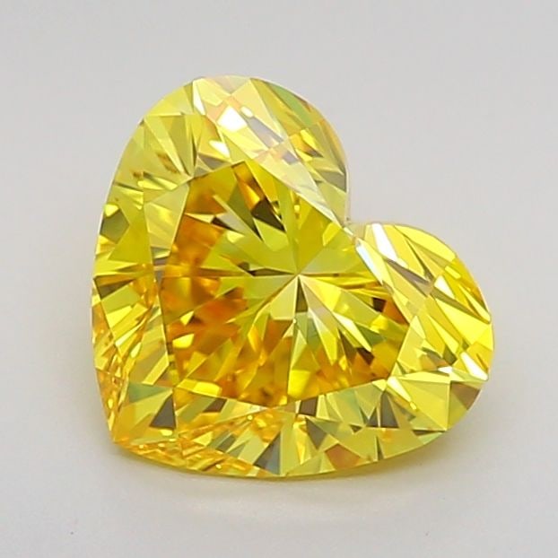 Loose Diamond - HEART 1.55ct Fancy Vivid Yellow IF: Loose Diamond - HEART 1.55ct Fancy Vivid Yellow IF Source: This is a real non-mined Diamond that has been grown in a lab Shape: HEART Carats: 1.55 Color: Fancy Vivid Yellow Certification: IGI Video: