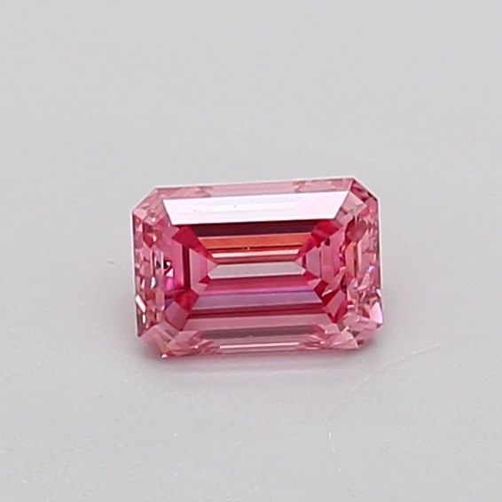 Loose Diamond - EMERALD 0.31ct Fancy Vivid Pink SI2: Loose Diamond - EMERALD 0.31ct Fancy Vivid Pink SI2 Source: This is a real non-mined Diamond that has been grown in a lab Shape: EMERALD Carats: 0.31 Color: Fancy Vivid Pink Certification: IGI Video: