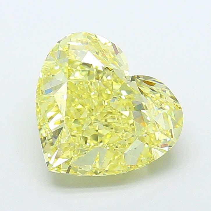 Loose Diamond - HEART 5.04ct Fancy Intense Yellow VS2: Loose Diamond - HEART 5.04ct Fancy Intense Yellow VS2 Source: This is a real non-mined Diamond that has been grown in a lab Shape: HEART Carats: 5.04 Color: Fancy Intense Yellow Certification: IGI Vid