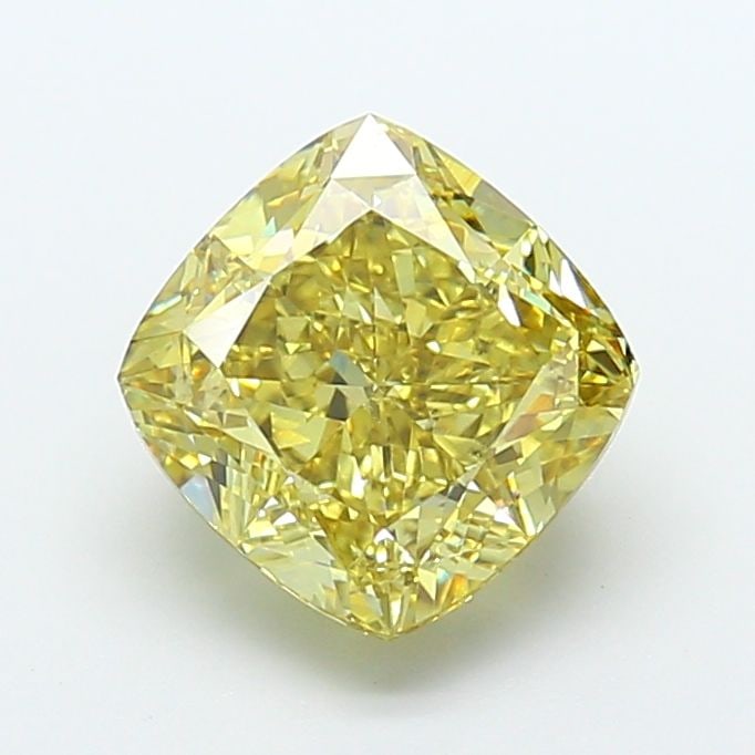 Loose Diamond - CUSHION MODIFIED 5.05ct Fancy Intense Yellow VS2: Loose Diamond - CUSHION MODIFIED 5.05ct Fancy Intense Yellow VS2 Source: This is a real non-mined Diamond that has been grown in a lab Shape: CUSHION MODIFIED Carats: 5.05 Color: Fancy Intense Yellow 