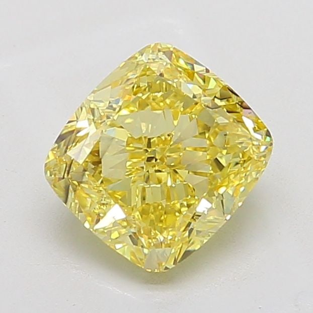 Loose Diamond - CUSHION MODIFIED 3.01ct Fancy Vivid Yellow SI1: Loose Diamond - CUSHION MODIFIED 3.01ct Fancy Vivid Yellow SI1 Source: This is a real non-mined Diamond that has been grown in a lab Shape: CUSHION MODIFIED Carats: 3.01 Color: Fancy Vivid Yellow Cert