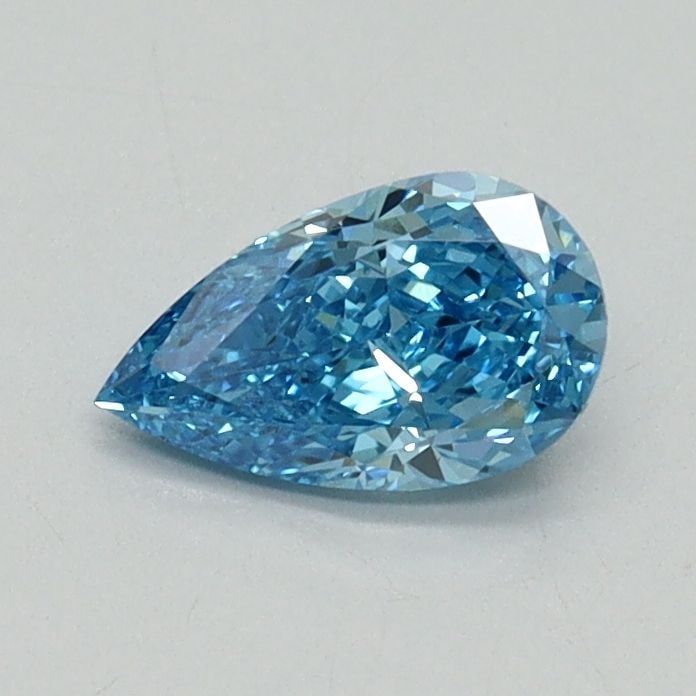 Loose Diamond - PEAR 0.52ct Fancy Vivid Blue VS1: Loose Diamond - PEAR 0.52ct Fancy Vivid Blue VS1 Source: This is a real non-mined Diamond that has been grown in a lab Shape: PEAR Carats: 0.52 Color: Fancy Vivid Blue Certification: IGI Video: