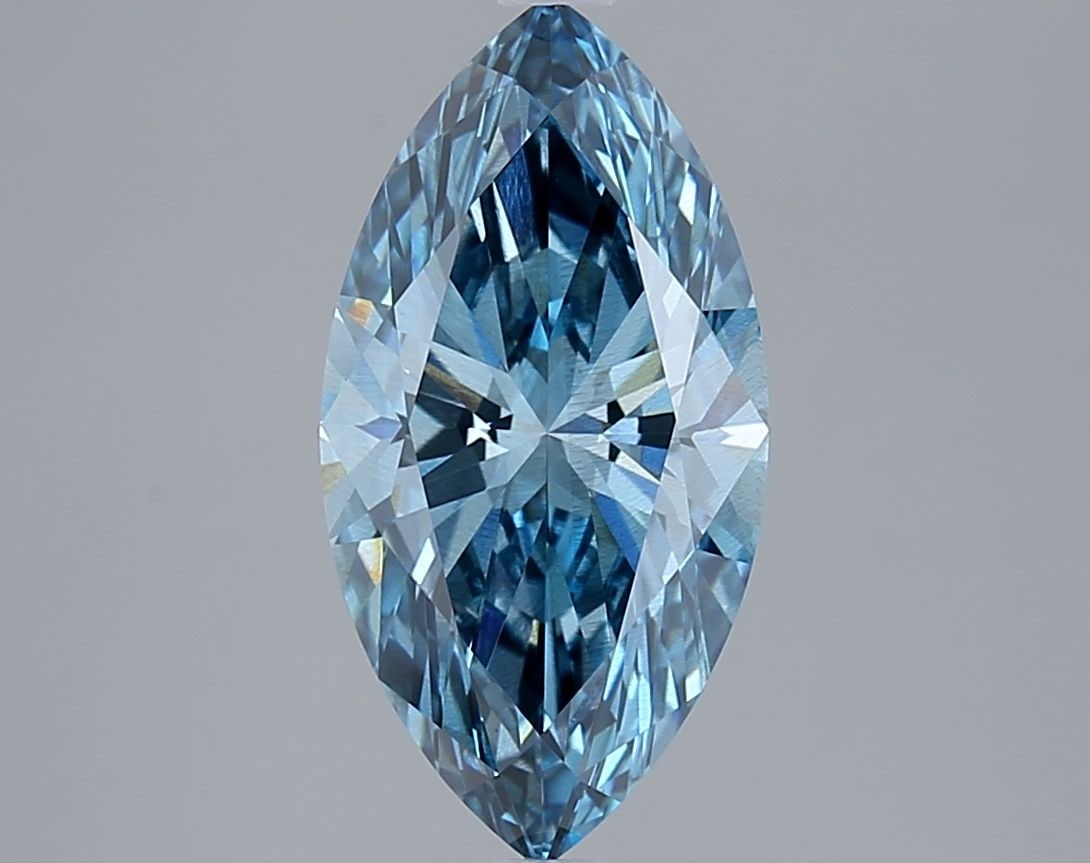 Loose Diamond - MARQUISE 3.05ct Fancy Vivid Blue SI1: Loose Diamond - MARQUISE 3.05ct Fancy Vivid Blue SI1 Source: This is a real non-mined Diamond that has been grown in a lab Shape: MARQUISE Carats: 3.05 Color: Fancy Vivid Blue Certification: IGI Video
