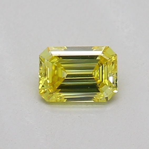 Loose Diamond - EMERALD 0.17ct Fancy Intense Yellow VS1: Loose Diamond - EMERALD 0.17ct Fancy Intense Yellow VS1 Source: This is a real non-mined Diamond that has been grown in a lab Shape: EMERALD Carats: 0.17 Color: Fancy Intense Yellow Certification: IGI