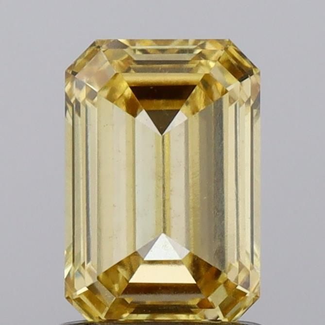 Loose Diamond - EMERALD 1.1ct Fancy Vivid Yellow VS2: Loose Diamond - EMERALD 1.1ct Fancy Vivid Yellow VS2 Source: This is a real non-mined Diamond that has been grown in a lab Shape: EMERALD Carats: 1.1 Color: Fancy Vivid Yellow Certification: NONE Vide