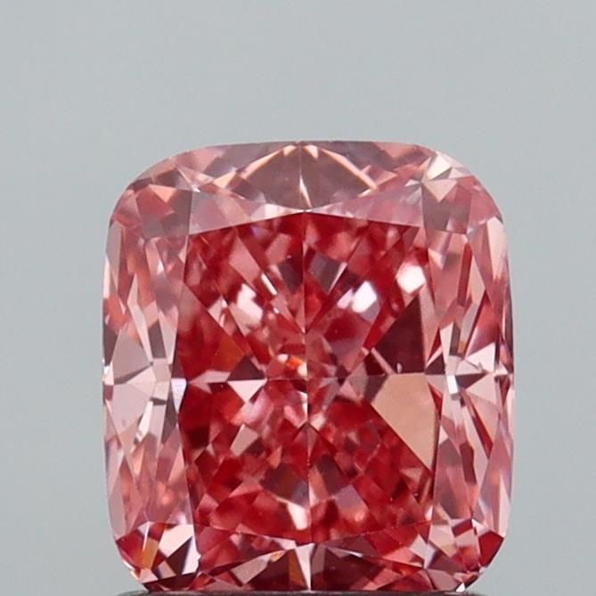Loose Diamond - CUSHION MODIFIED 1.23ct Fancy Vivid Pink VS1: Loose Diamond - CUSHION MODIFIED 1.23ct Fancy Vivid Pink VS1 Source: This is a real non-mined Diamond that has been grown in a lab Shape: CUSHION MODIFIED Carats: 1.23 Color: Fancy Vivid Pink Certific