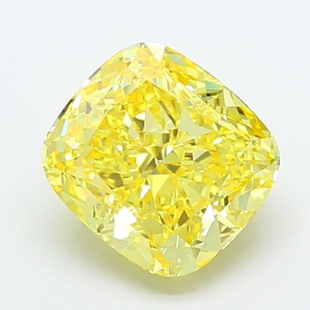 Loose Diamond - CUSHION MODIFIED 4.03ct Fancy Vivid Yellow VS1: Loose Diamond - CUSHION MODIFIED 4.03ct Fancy Vivid Yellow VS1 Source: This is a real non-mined Diamond that has been grown in a lab Shape: CUSHION MODIFIED Carats: 4.03 Color: Fancy Vivid Yellow Cert