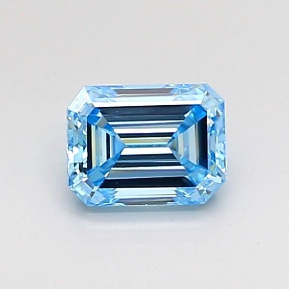Loose Diamond - EMERALD 0.52ct Blue VS1: Loose Diamond - EMERALD 0.52ct Blue VS1 Source: This is a real non-mined Diamond that has been grown in a lab Shape: EMERALD Carats: 0.52 Color: Blue Certification: NONE Video: