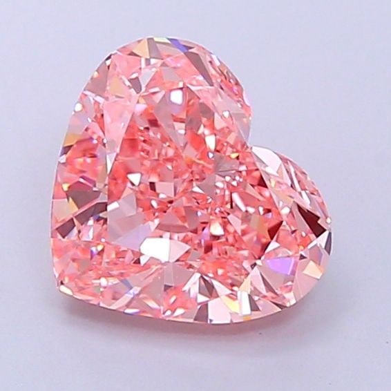 Loose Diamond - HEART 3.03ct Fancy Vivid Pink VVS2: Loose Diamond - HEART 3.03ct Fancy Vivid Pink VVS2 Source: This is a real non-mined Diamond that has been grown in a lab Shape: HEART Carats: 3.03 Color: Fancy Vivid Pink Certification: IGI Video: