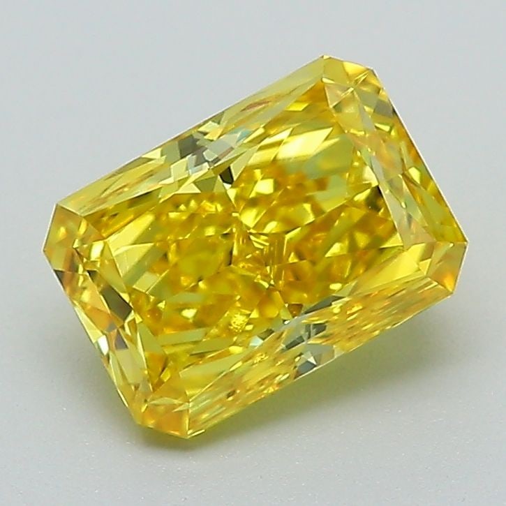Loose Diamond - RADIANT 1.61ct Fancy Vivid Yellow VVS2: Loose Diamond - RADIANT 1.61ct Fancy Vivid Yellow VVS2 Source: This is a real non-mined Diamond that has been grown in a lab Shape: RADIANT Carats: 1.61 Color: Fancy Vivid Yellow Certification: IGI Vi