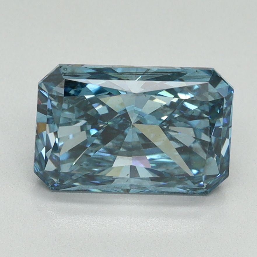 Loose Diamond - RADIANT 2.03ct Fancy Vivid Blue VS2: Loose Diamond - RADIANT 2.03ct Fancy Vivid Blue VS2 Source: This is a real non-mined Diamond that has been grown in a lab Shape: RADIANT Carats: 2.03 Color: Fancy Vivid Blue Certification: IGI Video: