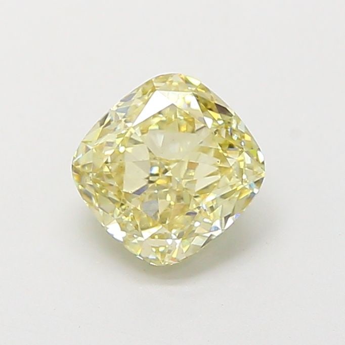 Loose Diamond - CUSHION MODIFIED 1.27ct Fancy Light Yellow VS1: Loose Diamond - CUSHION MODIFIED 1.27ct Fancy Light Yellow VS1 Source: This is a real non-mined Diamond that has been grown in a lab Shape: CUSHION MODIFIED Carats: 1.27 Color: Fancy Light Yellow Cert