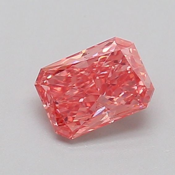 Loose Diamond - RADIANT 0.63ct Fancy Vivid Pink VS2: Loose Diamond - RADIANT 0.63ct Fancy Vivid Pink VS2 Source: This is a real non-mined Diamond that has been grown in a lab Shape: RADIANT Carats: 0.63 Color: Fancy Vivid Pink Certification: IGI Video: