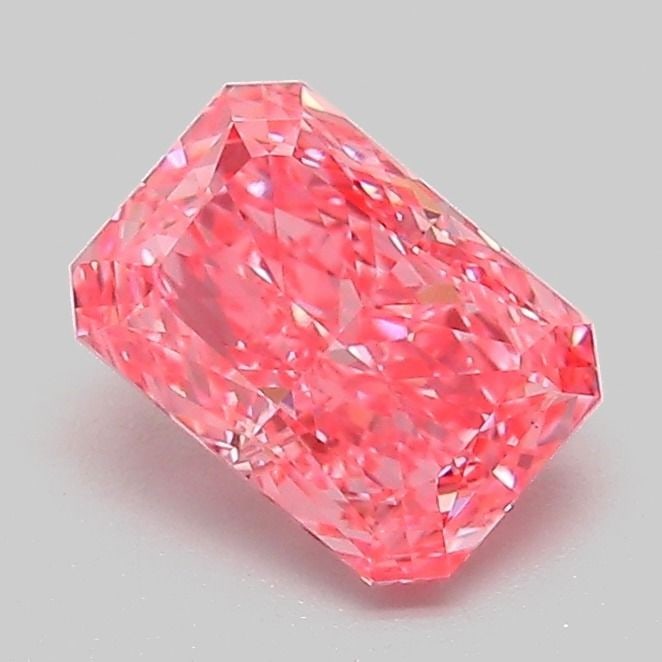 Loose Diamond - RADIANT 1.08ct Fancy Vivid Pink VS1: Loose Diamond - RADIANT 1.08ct Fancy Vivid Pink VS1 Source: This is a real non-mined Diamond that has been grown in a lab Shape: RADIANT Carats: 1.08 Color: Fancy Vivid Pink Certification: IGI Video: