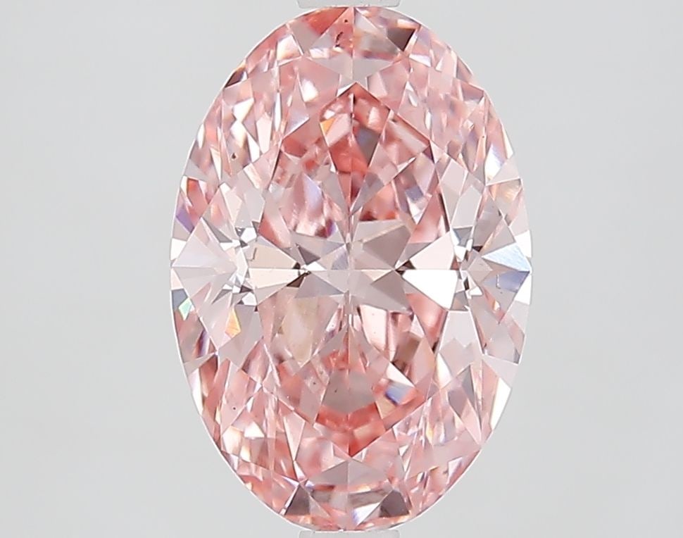 Loose Diamond - OVAL 2.6ct Fancy Vivid Pink VS1: Loose Diamond - OVAL 2.6ct Fancy Vivid Pink VS1 Source: This is a real non-mined Diamond that has been grown in a lab Shape: OVAL Carats: 2.6 Color: Fancy Vivid Pink Certification: IGI Video: