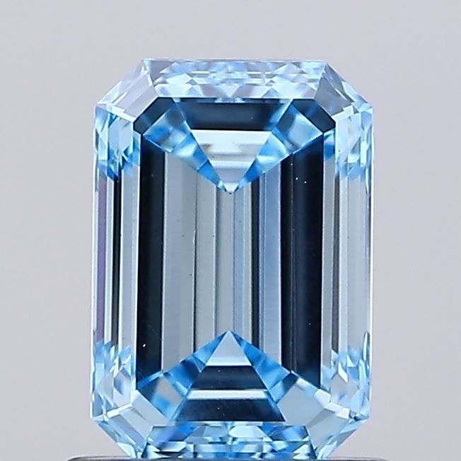 Loose Diamond - EMERALD 0.9ct Fancy Vivid Blue VVS2: Loose Diamond - EMERALD 0.9ct Fancy Vivid Blue VVS2 Source: This is a real non-mined Diamond that has been grown in a lab Shape: EMERALD Carats: 0.9 Color: Fancy Vivid Blue Certification: IGI Video: