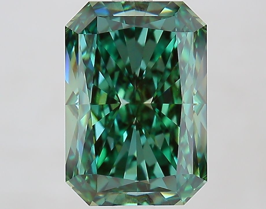 Loose Diamond - RADIANT 3.55ct Fancy Vivid Green VVS2: Loose Diamond - RADIANT 3.55ct Fancy Vivid Green VVS2 Source: This is a real non-mined Diamond that has been grown in a lab Shape: RADIANT Carats: 3.55 Color: Fancy Vivid Green Certification: IGI Vide