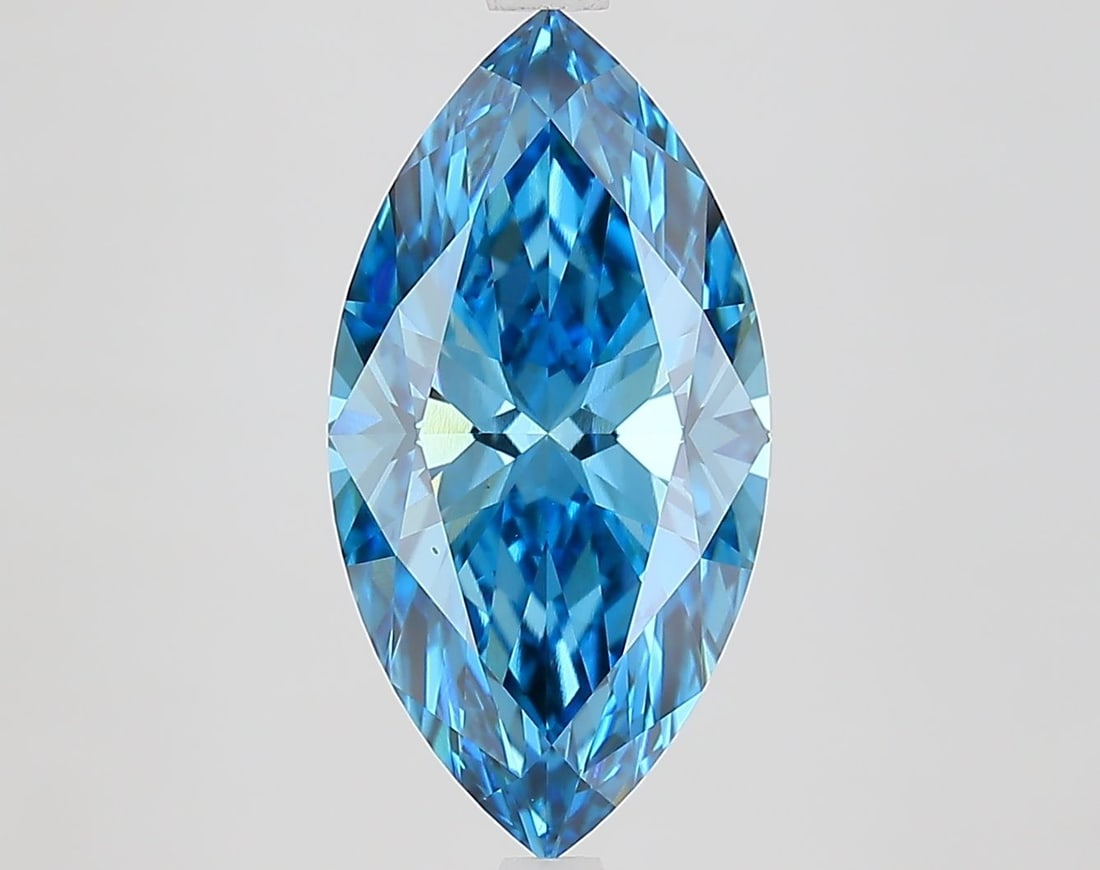 Loose Diamond - MARQUISE 3.52ct Fancy Vivid Blue VS1: Loose Diamond - MARQUISE 3.52ct Fancy Vivid Blue VS1 Source: This is a real non-mined Diamond that has been grown in a lab Shape: MARQUISE Carats: 3.52 Color: Fancy Vivid Blue Certification: IGI Video