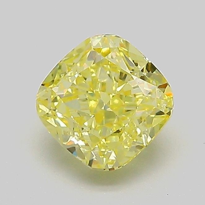 Loose Diamond - CUSHION MODIFIED 1.07ct Fancy Intense Yellow VS1: Loose Diamond - CUSHION MODIFIED 1.07ct Fancy Intense Yellow VS1 Source: This is a real non-mined Diamond that has been grown in a lab Shape: CUSHION MODIFIED Carats: 1.07 Color: Fancy Intense Yellow 