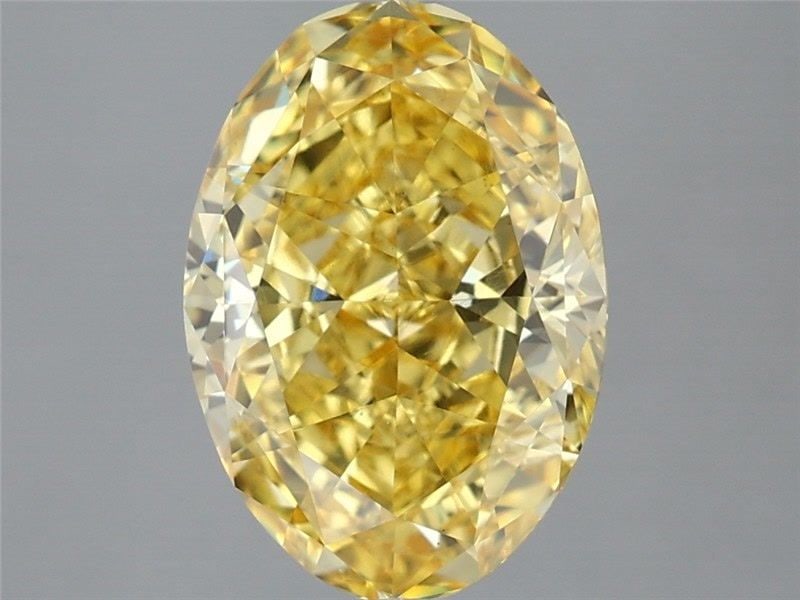 Loose Diamond - OVAL 3.52ct Fancy Vivid Yellow VS1: Loose Diamond - OVAL 3.52ct Fancy Vivid Yellow VS1 Source: This is a real non-mined Diamond that has been grown in a lab Shape: OVAL Carats: 3.52 Color: Fancy Vivid Yellow Certification: IGI Video: