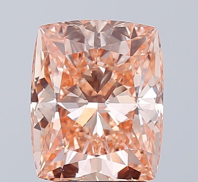 Loose Diamond - CUSHION MODIFIED 3.27ct Fancy Intense Pink Orange VVS2: Loose Diamond - CUSHION MODIFIED 3.27ct Fancy Intense Pink Orange VVS2 Source: This is a real non-mined Diamond that has been grown in a lab Shape: CUSHION MODIFIED Carats: 3.27 Color: Fancy Intense P