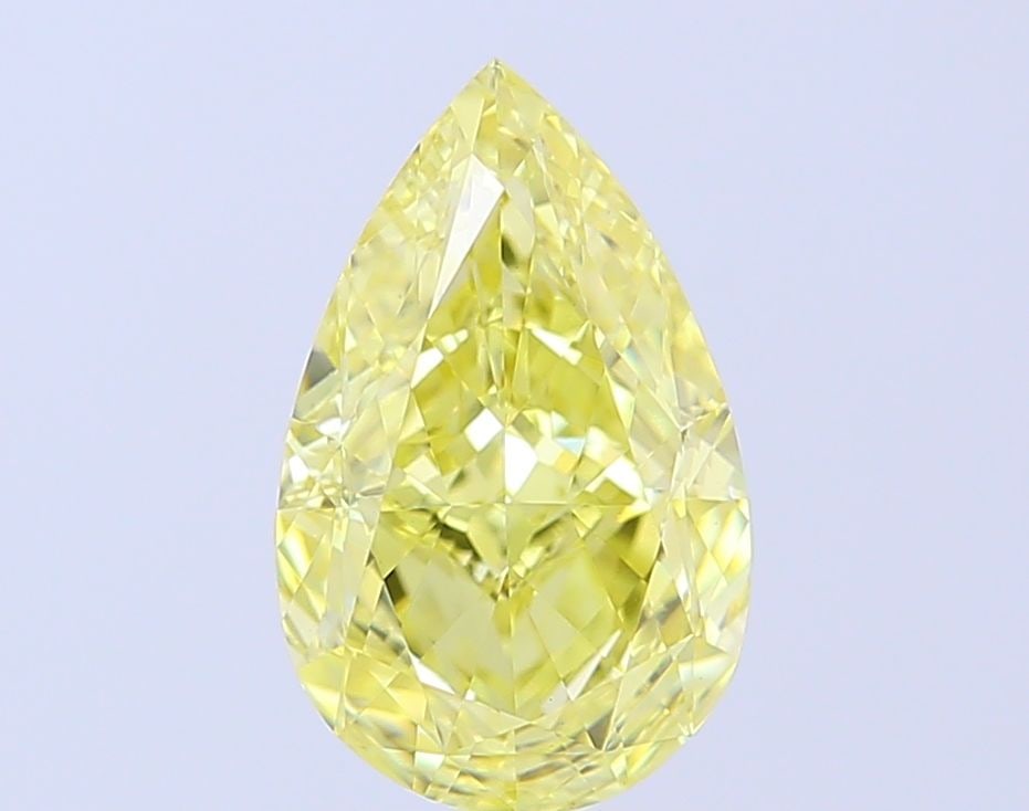 Loose Diamond - PEAR 3.51ct Fancy Intense Yellow VVS2: Loose Diamond - PEAR 3.51ct Fancy Intense Yellow VVS2 Source: This is a real non-mined Diamond that has been grown in a lab Shape: PEAR Carats: 3.51 Color: Fancy Intense Yellow Certification: IGI Vide