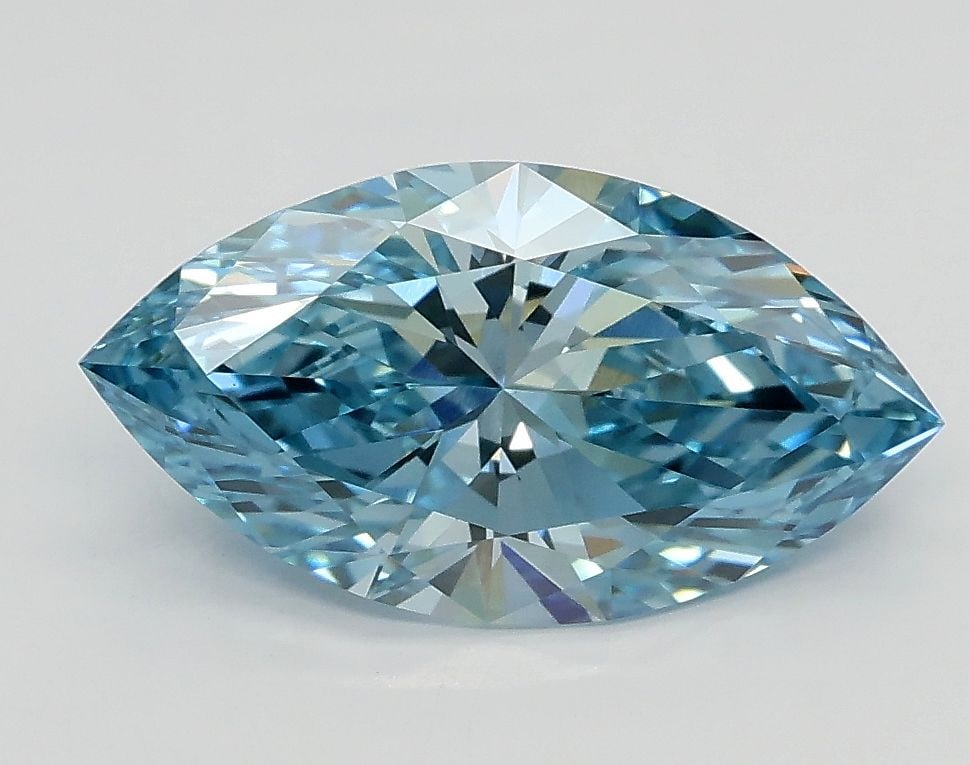 Loose Diamond - MARQUISE 1.6ct Fancy Vivid Blue VS1: Loose Diamond - MARQUISE 1.6ct Fancy Vivid Blue VS1 Source: This is a real non-mined Diamond that has been grown in a lab Shape: MARQUISE Carats: 1.6 Color: Fancy Vivid Blue Certification: IGI Video: