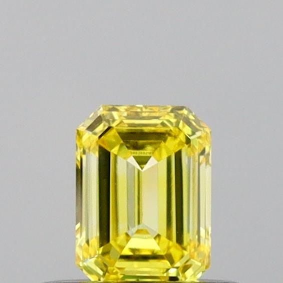 Loose Diamond - EMERALD 0.35ct Fancy Vivid Yellow VVS2: Loose Diamond - EMERALD 0.35ct Fancy Vivid Yellow VVS2 Source: This is a real non-mined Diamond that has been grown in a lab Shape: EMERALD Carats: 0.35 Color: Fancy Vivid Yellow Certification: IGI Vi