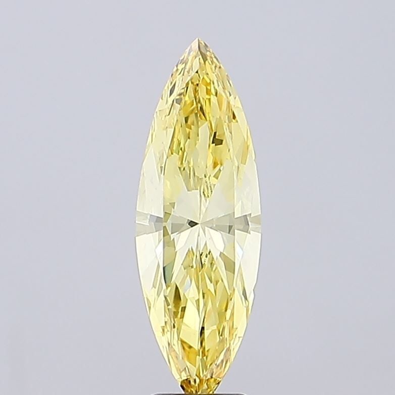 Loose Diamond - MARQUISE 3.75ct Fancy Intense Yellow VS1: Loose Diamond - MARQUISE 3.75ct Fancy Intense Yellow VS1 Source: This is a real non-mined Diamond that has been grown in a lab Shape: MARQUISE Carats: 3.75 Color: Fancy Intense Yellow Certification: I