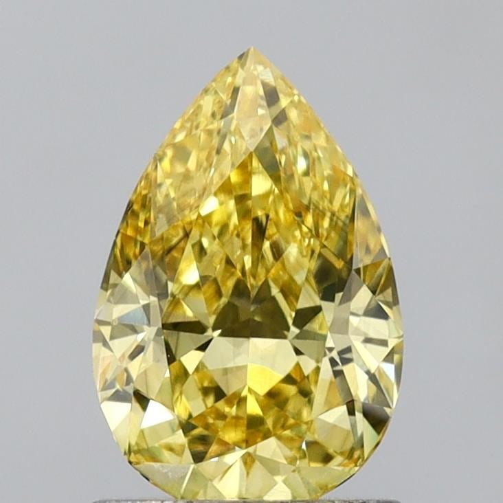 Loose Diamond - PEAR 1.3ct Fancy Intense Yellow VS1: Loose Diamond - PEAR 1.3ct Fancy Intense Yellow VS1 Source: This is a real non-mined Diamond that has been grown in a lab Shape: PEAR Carats: 1.3 Color: Fancy Intense Yellow Certification: IGI Video:
